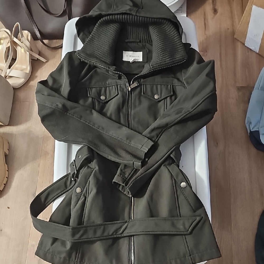 Olive Green Hooded Women's Jacket